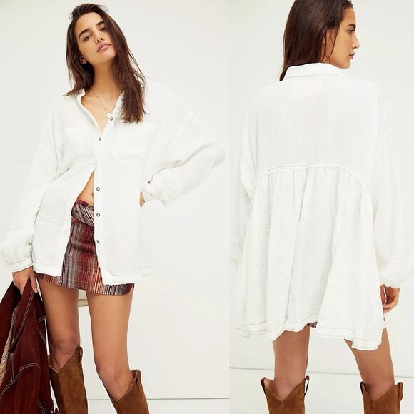 Free People Anaheim Double Cloth Top - Picture 1 of 15